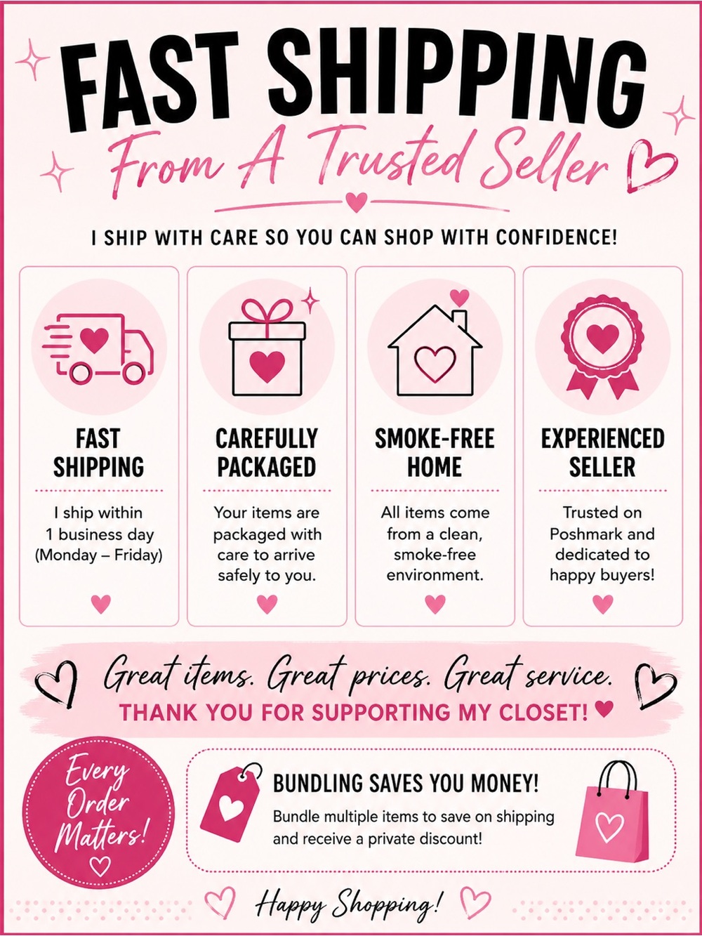 📦 Fast Shipping From a Trusted Poshmark Seller 📦
